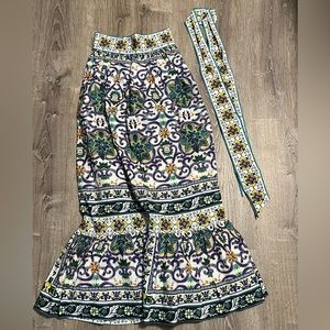 NEW Antonio Melani size 0 mosaic tile promenade rehab skirt